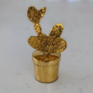 Small brass cactus statue